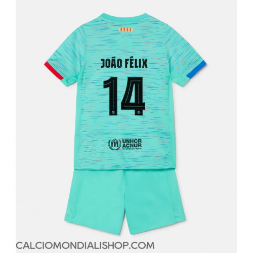 Maglie da calcio Barcelona Joao Felix #14 Terza Maglia Bambino 2023-24 Manica Corta (+ Pantaloni corti)